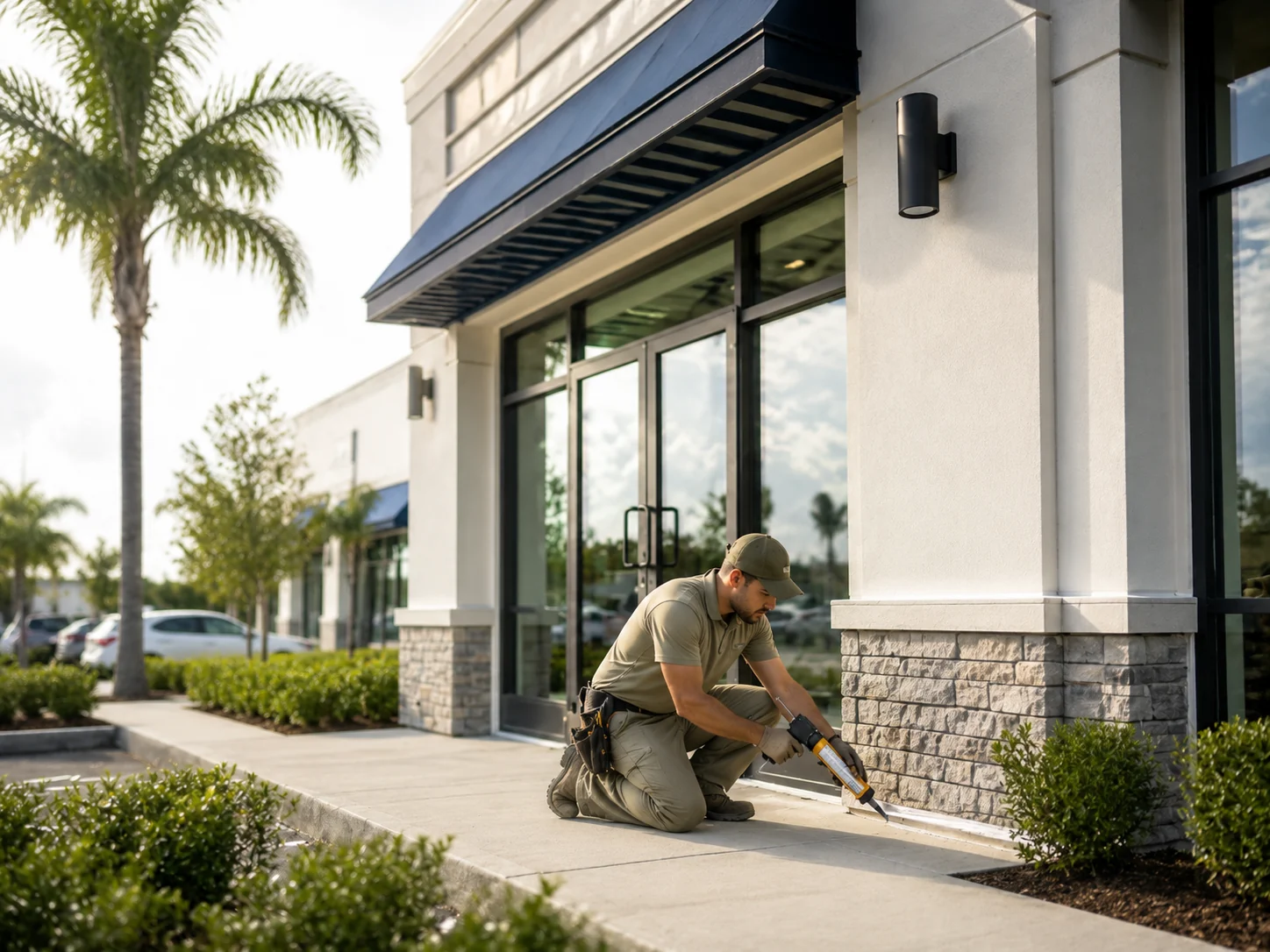 Illustration of commercial facility repair services