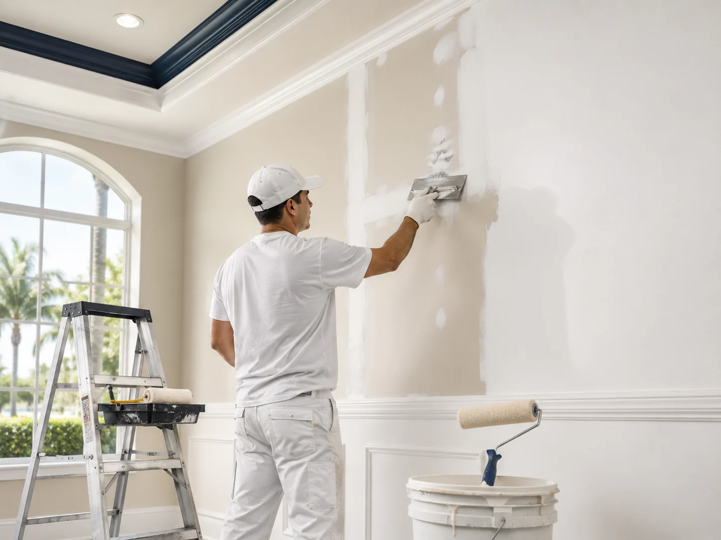 Illustration of painting and drywall services